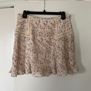 Moon River Pink Floral Mini Skirt - cherry blossom pattern blush feminine casual